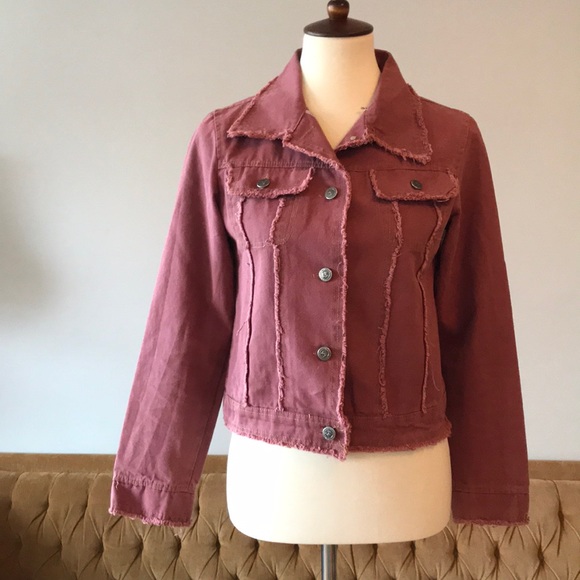 dusty rose jean jacket